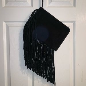 Zara Black Suede Clutch